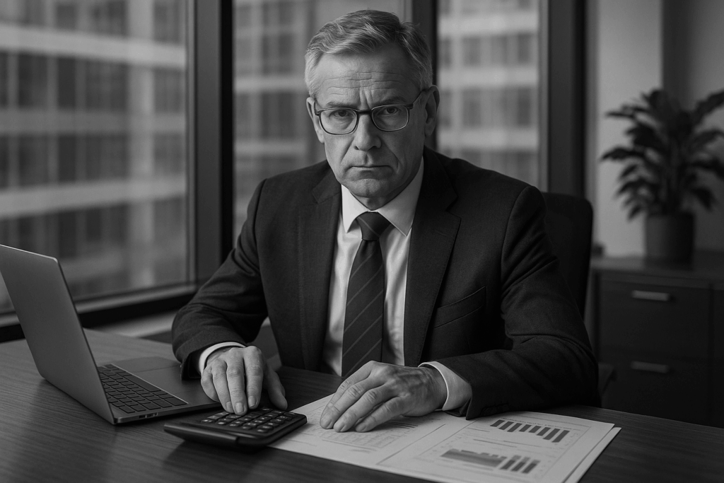 Illustration af cfo interim