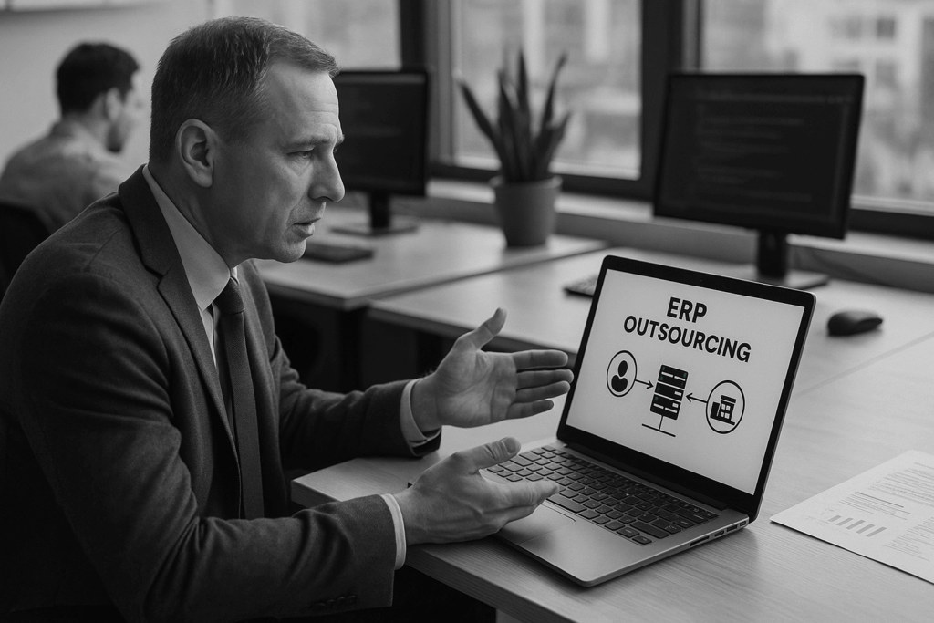 Illustration af erp outsourcing