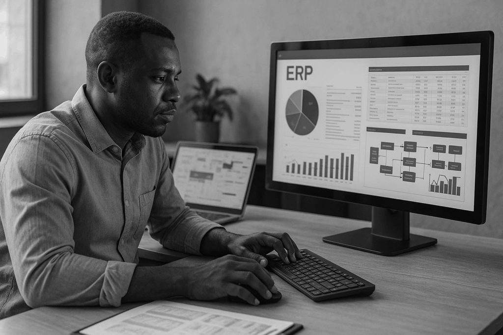 Illustration af erp service